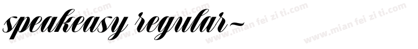 speakeasy regular字体转换